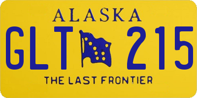 AK license plate GLT215