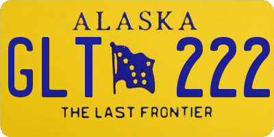 AK license plate GLT222