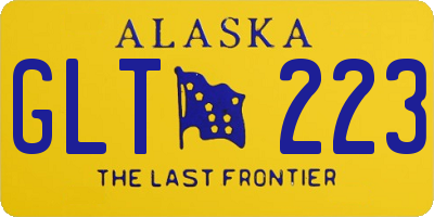 AK license plate GLT223
