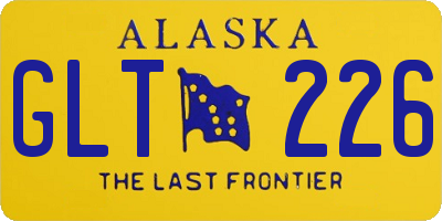 AK license plate GLT226