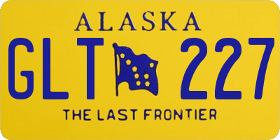 AK license plate GLT227