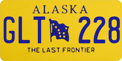 AK license plate GLT228