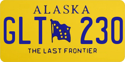 AK license plate GLT230