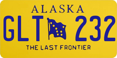 AK license plate GLT232