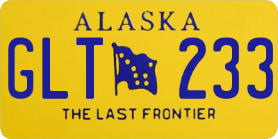 AK license plate GLT233