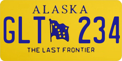 AK license plate GLT234