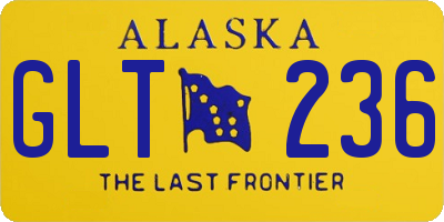 AK license plate GLT236