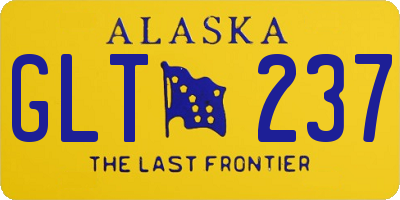 AK license plate GLT237