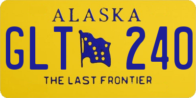 AK license plate GLT240