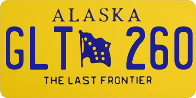 AK license plate GLT260