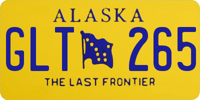 AK license plate GLT265