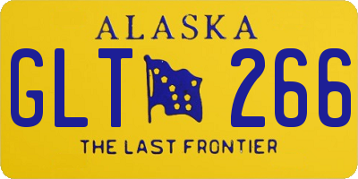 AK license plate GLT266