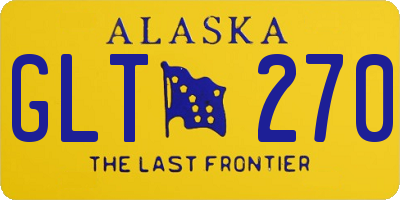 AK license plate GLT270