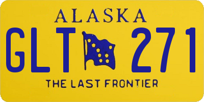 AK license plate GLT271