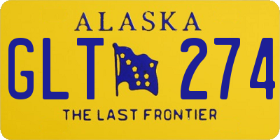 AK license plate GLT274