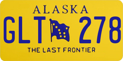 AK license plate GLT278