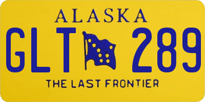 AK license plate GLT289