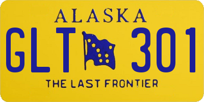 AK license plate GLT301