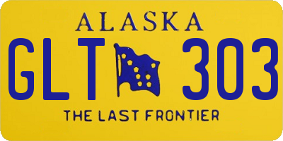 AK license plate GLT303