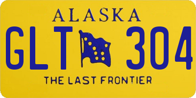 AK license plate GLT304
