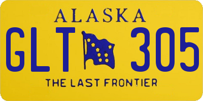 AK license plate GLT305