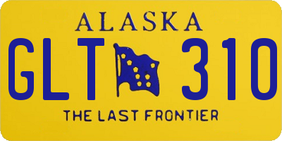 AK license plate GLT310