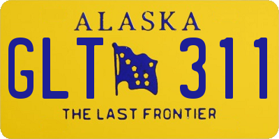 AK license plate GLT311