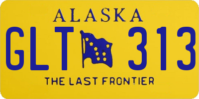 AK license plate GLT313