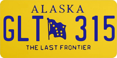 AK license plate GLT315