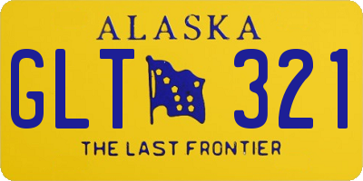 AK license plate GLT321