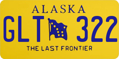 AK license plate GLT322