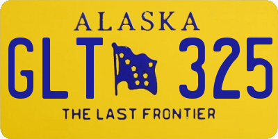 AK license plate GLT325