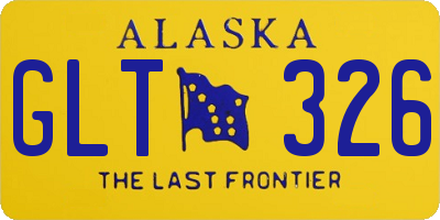 AK license plate GLT326