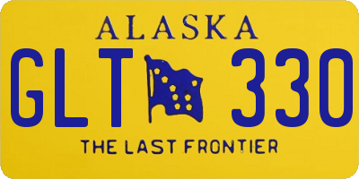 AK license plate GLT330