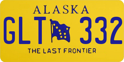 AK license plate GLT332