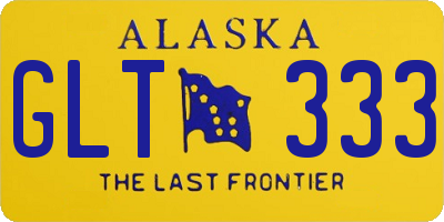 AK license plate GLT333