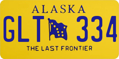 AK license plate GLT334