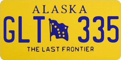 AK license plate GLT335