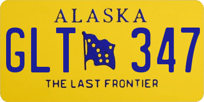 AK license plate GLT347
