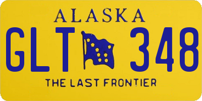 AK license plate GLT348
