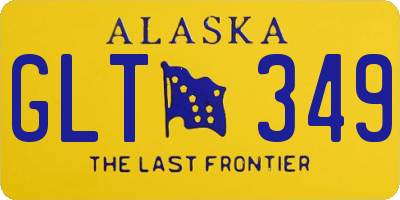 AK license plate GLT349