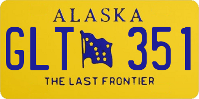AK license plate GLT351