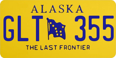 AK license plate GLT355