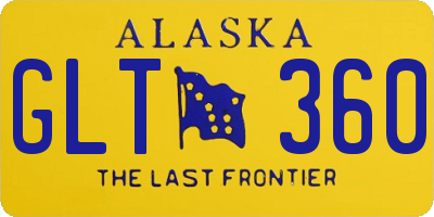 AK license plate GLT360