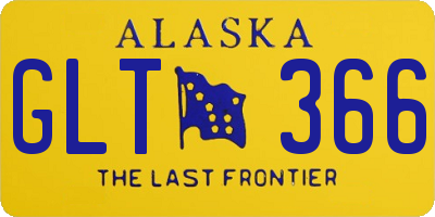 AK license plate GLT366