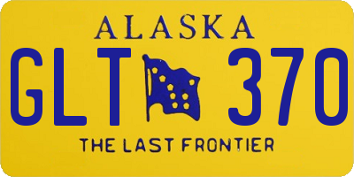 AK license plate GLT370