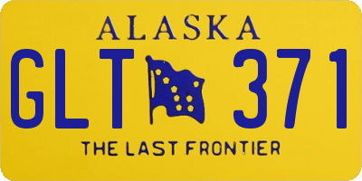 AK license plate GLT371