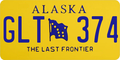 AK license plate GLT374