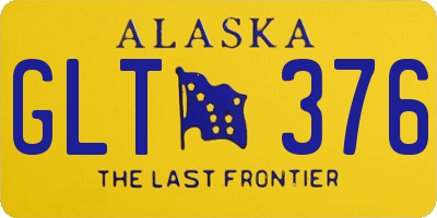 AK license plate GLT376