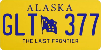 AK license plate GLT377